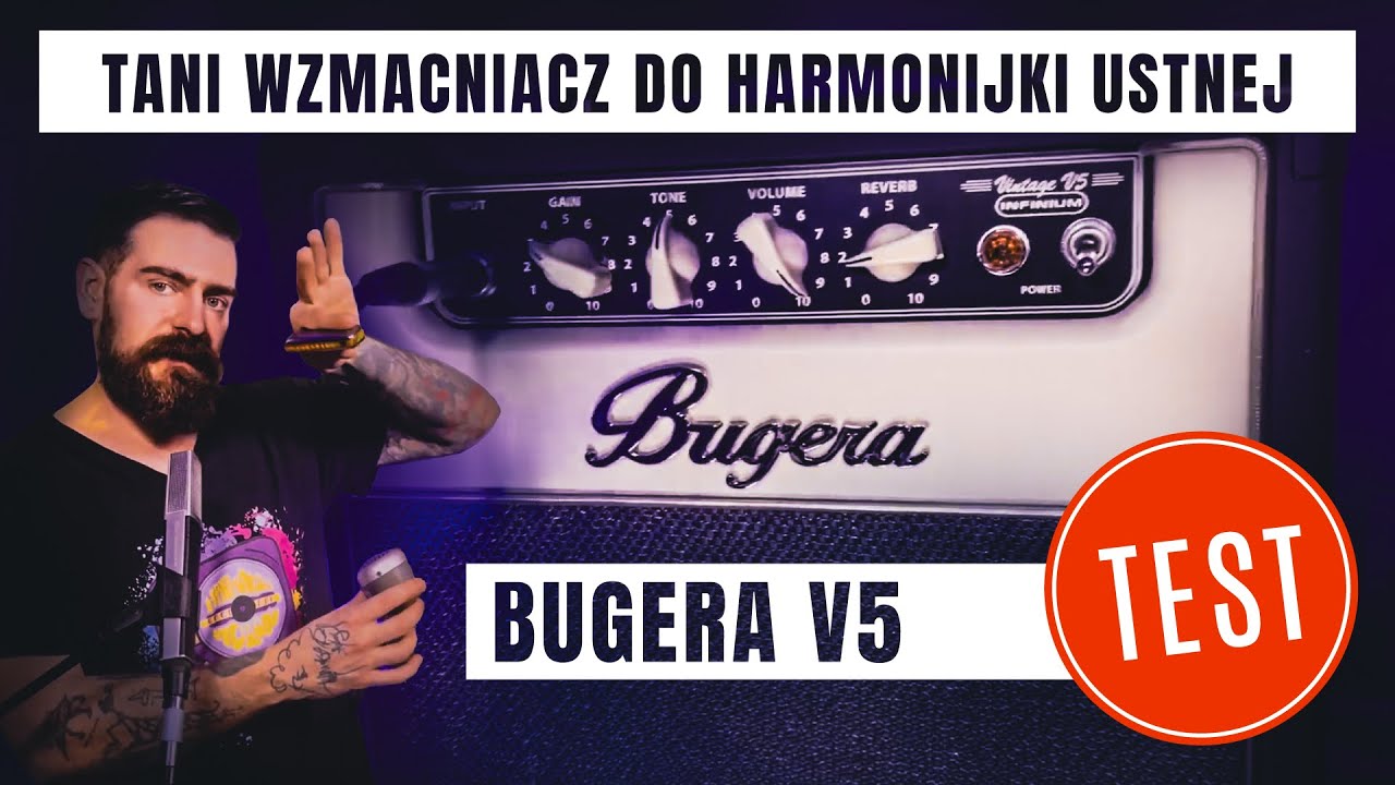Tani wzmacniacz do harmonijki - Test budżetowego wzmacniacza Bugera v5