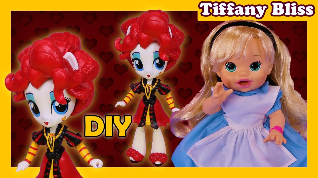 DIY Custom Queen of Hearts My Little Pony Repaint - Alice in Wonderland Baby Alive Art Doll Makeover