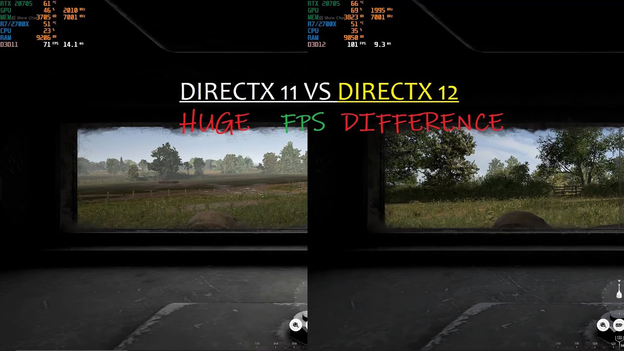 DirectX11 VS Directx12 hell let loose.
