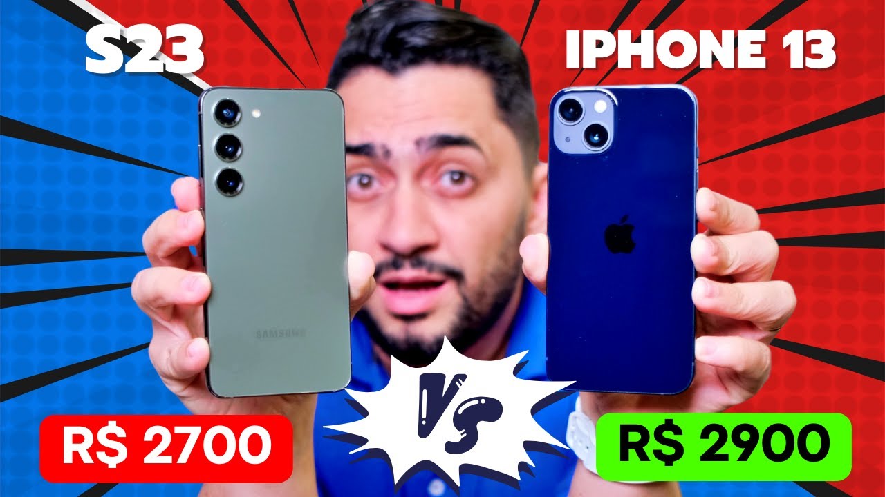 Galaxy S23 vs iPhone 13: Testei TUDO e te conto Qual a MELHOR COMPRA em 2024