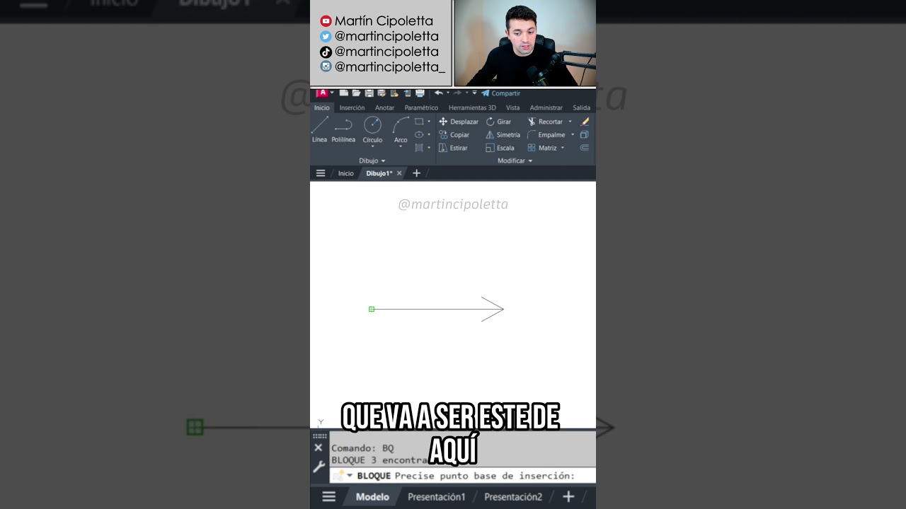 C&oacute;mo hacer una de flecha editable en AutoCAD
