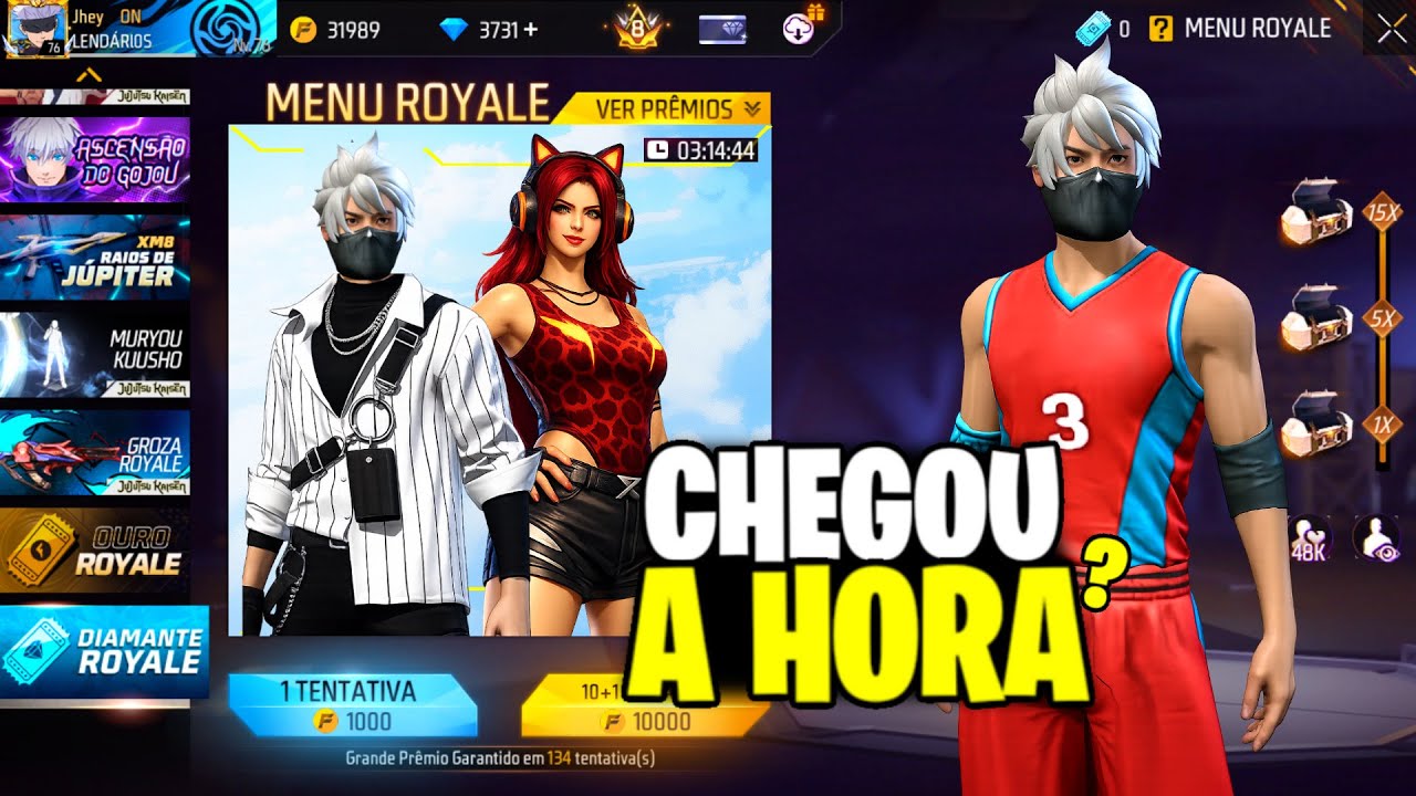 É AMANHÃ! SKIN GRÁTIS, EMOTE E CODIGUIN DEU CERTO NO FREE FIRE 🔥
