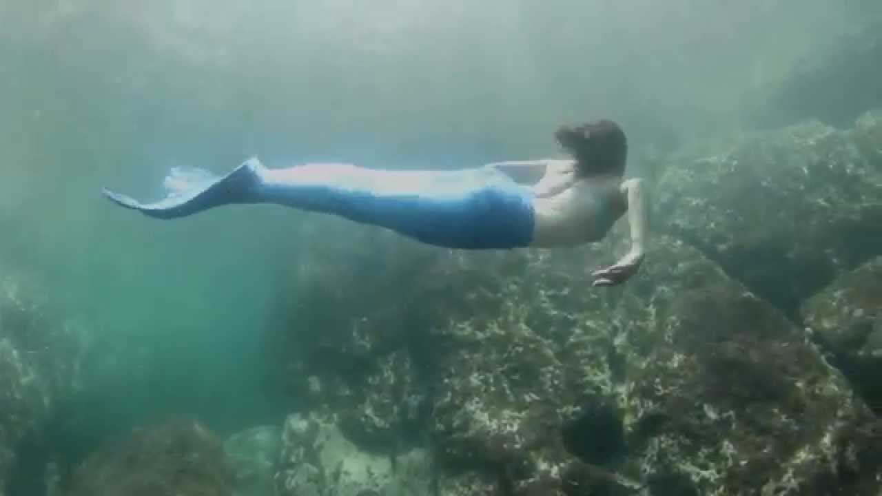 Mermaid swimming in Jeju Island