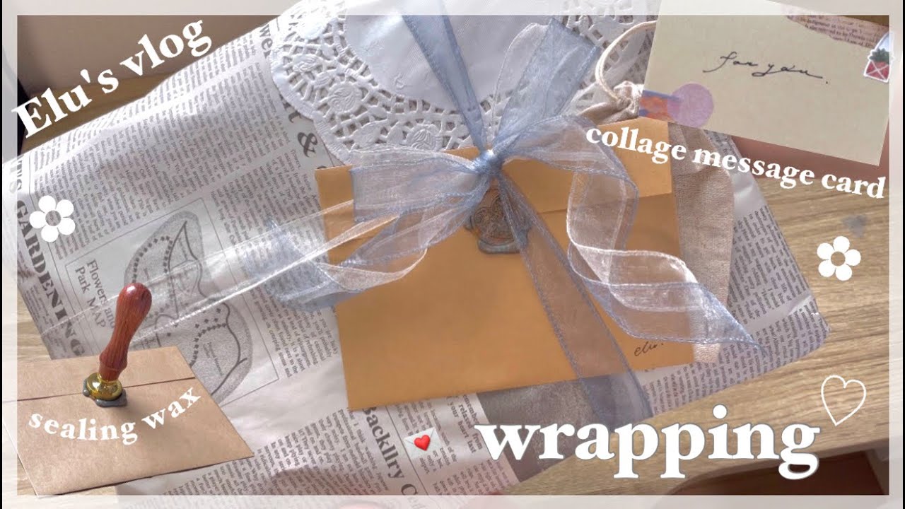 【Wrapping 】全て100円！服のお洒落なラッピング方法🎀｜手作りメッセージカード、重ねリボン｜作業動画