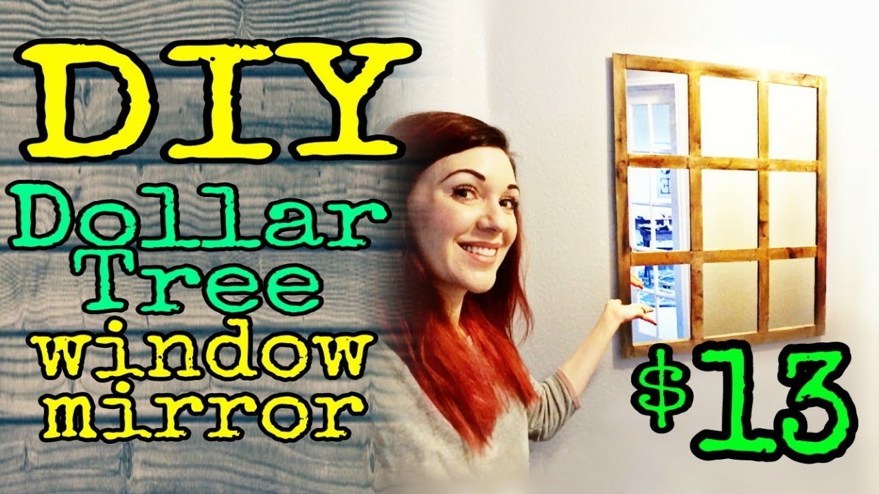 Dollar Tree DIY Farmhouse Window Mirror