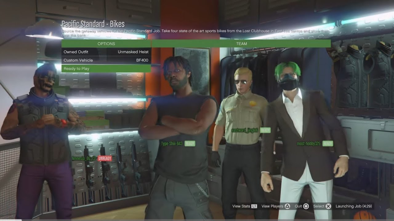 Bikes - Pacific Standard Heist Setup