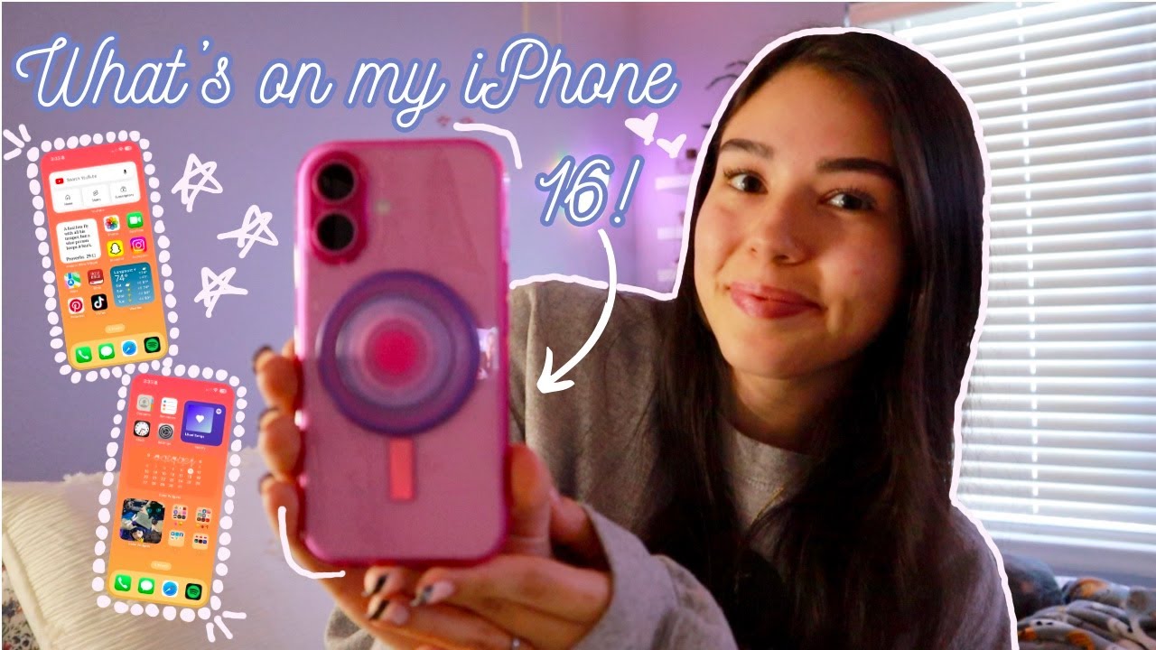 What's on my IPHONE 16! (Pink)📱😌