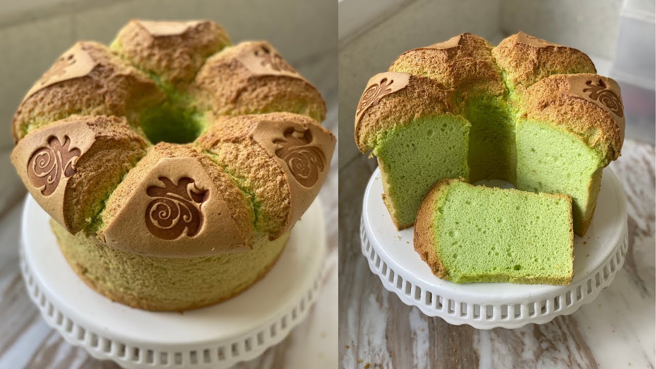 Chiffon Pandan Lembut dan Enak (Tips Chiffon Pori-Pori Kecil)