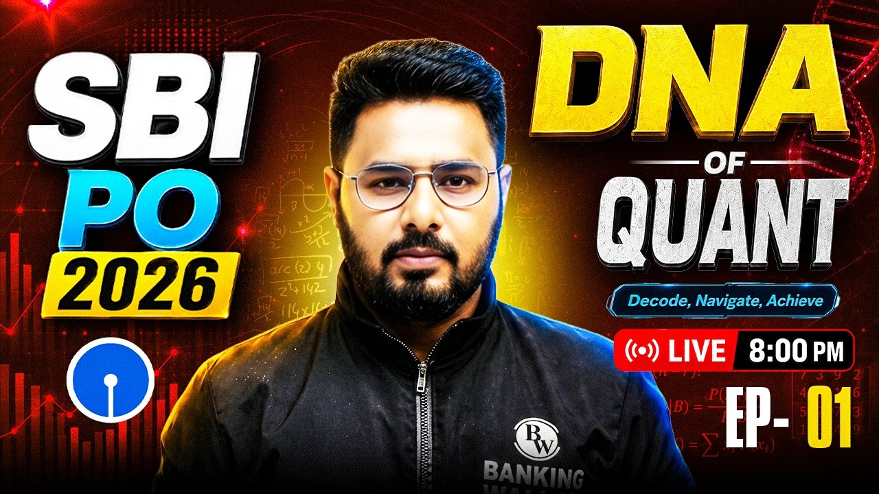 SBI PO 2026 | SBI PO Quant Mock Test | DNA of Quant | SBI PO Quant | by Sumit Sir