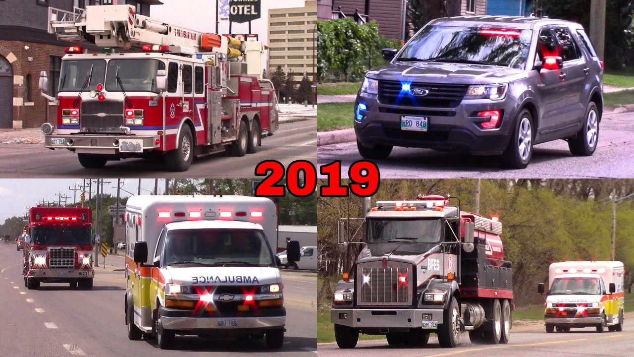 Emergency Vehicles Responding 2019 - Fire Trucks, Police Cars, Ambulances