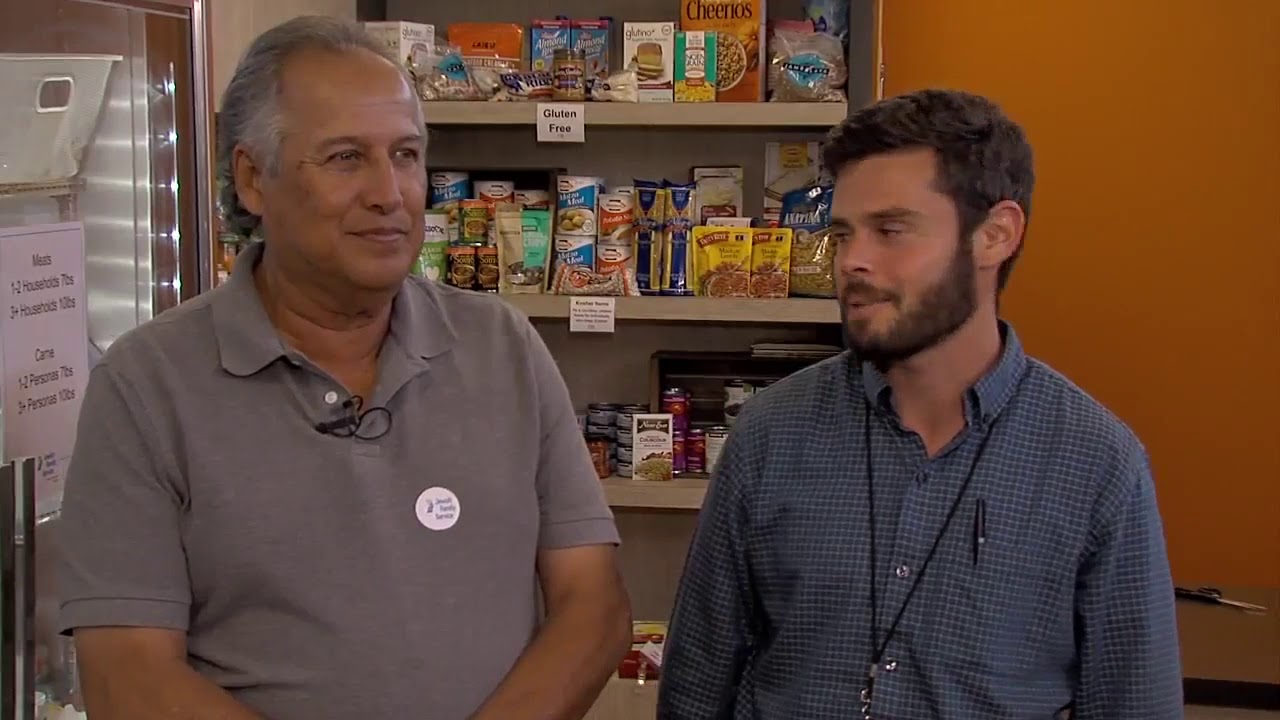 Food pantry designed to look like grocery store