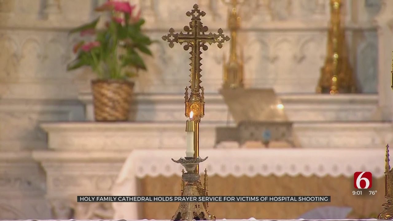 Holy Family Cathedral Holds Prayer Service For Victims Of Hospital Shooting