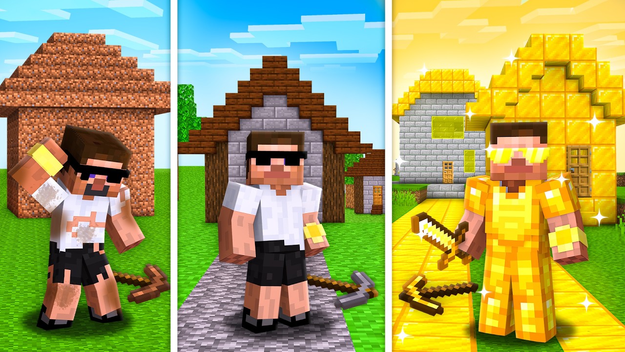 Upgrading House from Dirt to Gold in House Civilization..