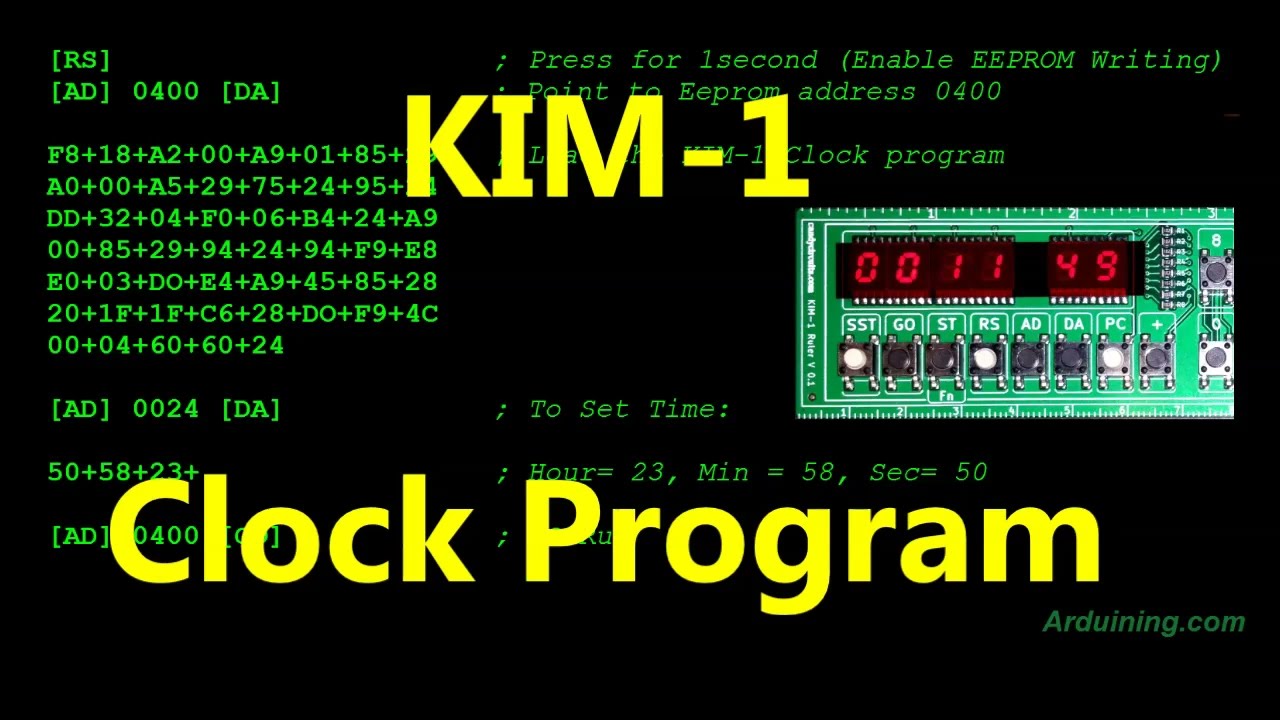 KIM-1 Ruler Clock Program Test