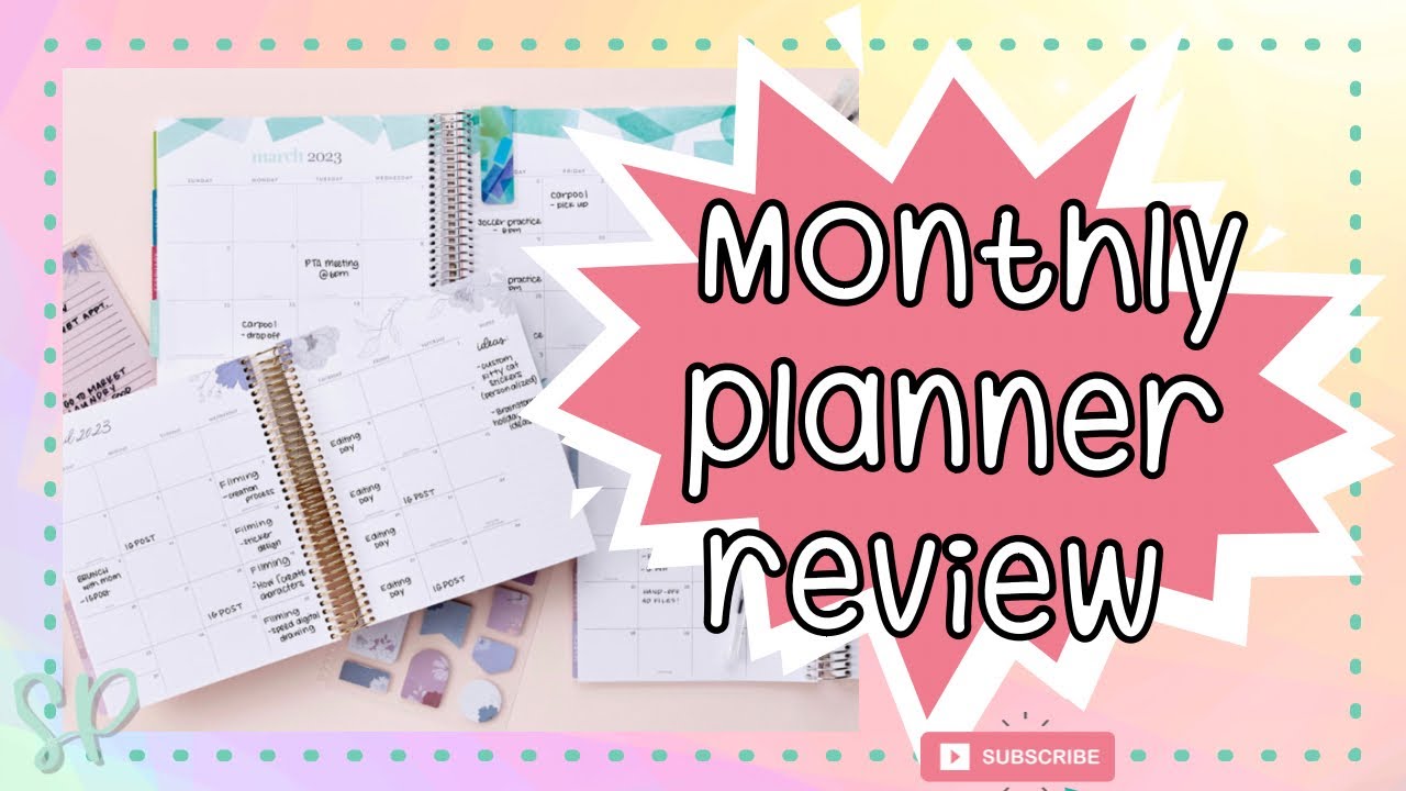 Erin Condren MONTHLY review SarPlans Planner Accessories & Freebie | Planner Launch #ecsquad