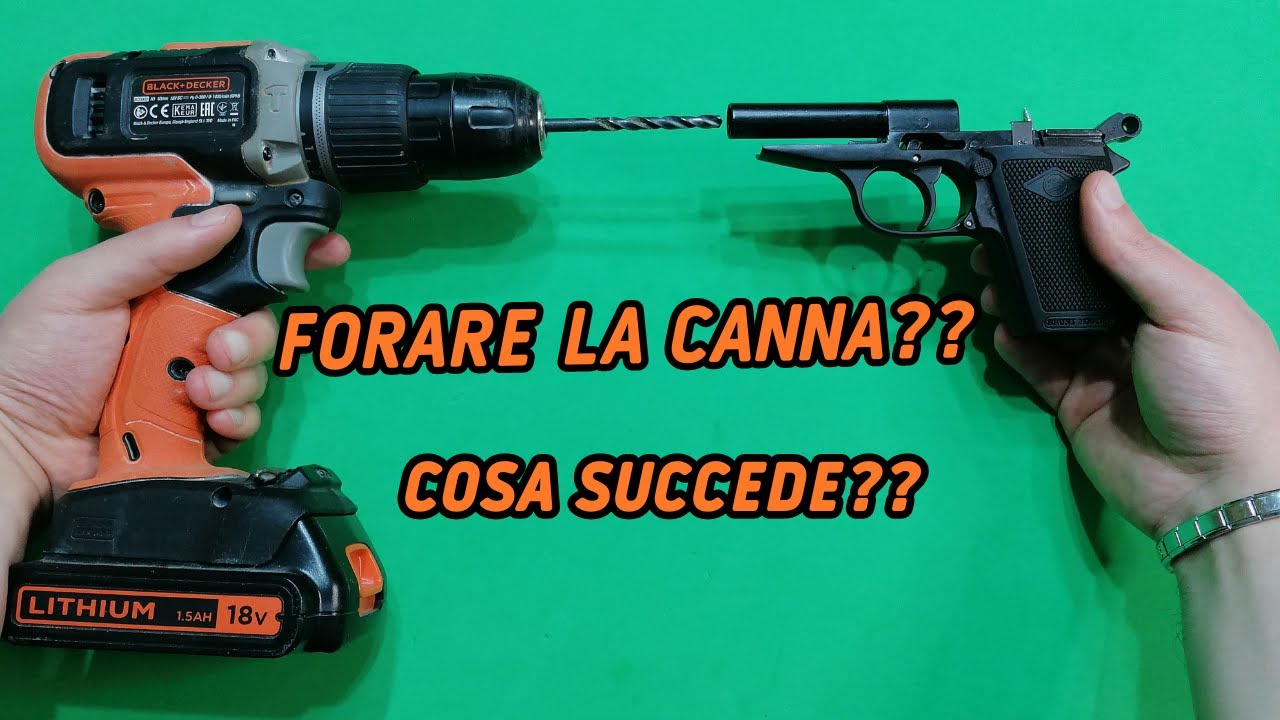 ECCO COSA SUCCEDE SE FORO LA CANNA DI UNA PISTOLA A SALVE