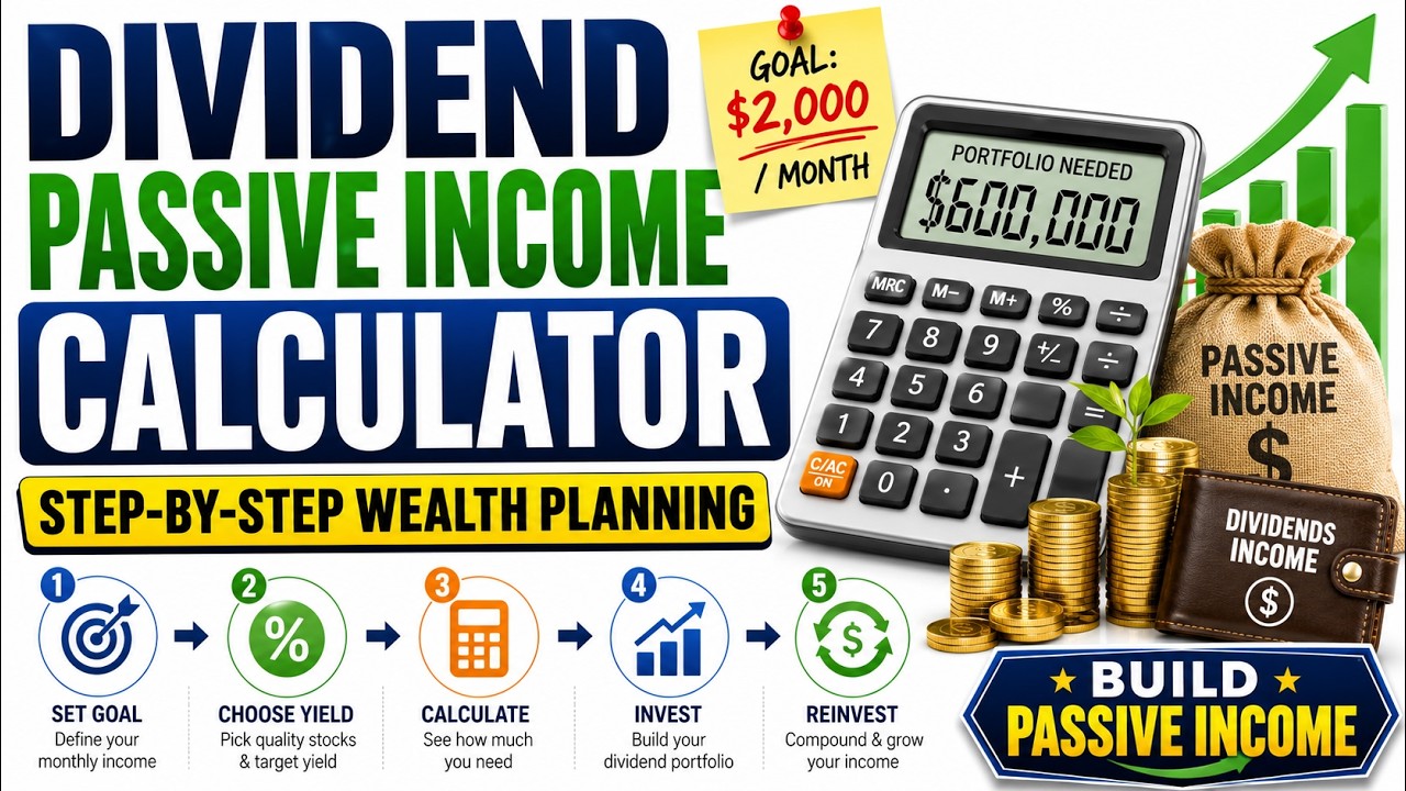 Dividend Passive Income Calculator &mdash; Step-by-Step Wealth Planning