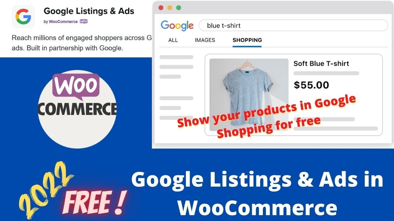 Free WooCommerce Google Listings & Ads plugin | Google shopping | Google Merchant Center | Tutorial