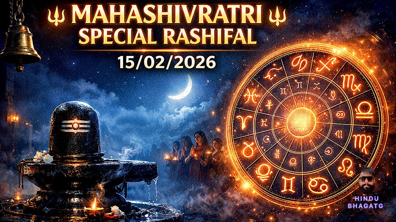 महाशिवरात्रि विशेष राशिफल जानिए आज का संपूर्ण राशिफल।#rashifaltoday #mahashivratri2026 #hindubhagat