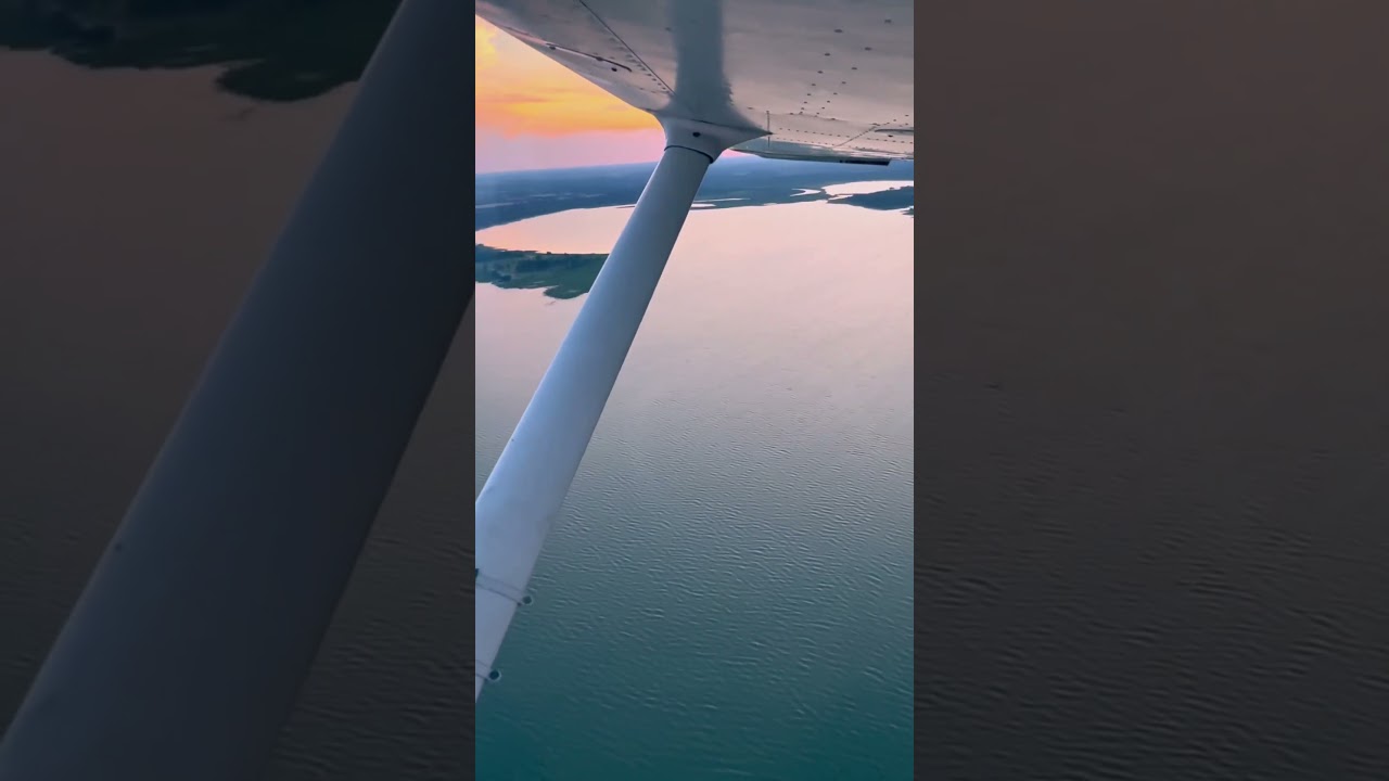 #Lake Waco during #Sunset  #aviation #adventure #pilot #travel #nature #texas #airplane #cockpitview