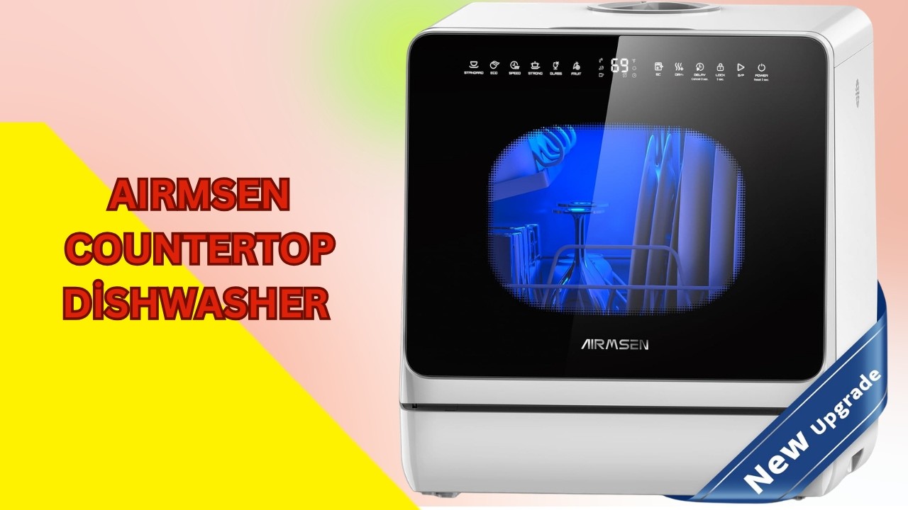 Hot Air Drying For Plates – AIRMSEN Countertop Dishwasher – REVIEW