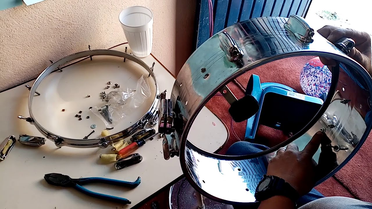 Como reparar las conchas de tarola y tambora primera parte