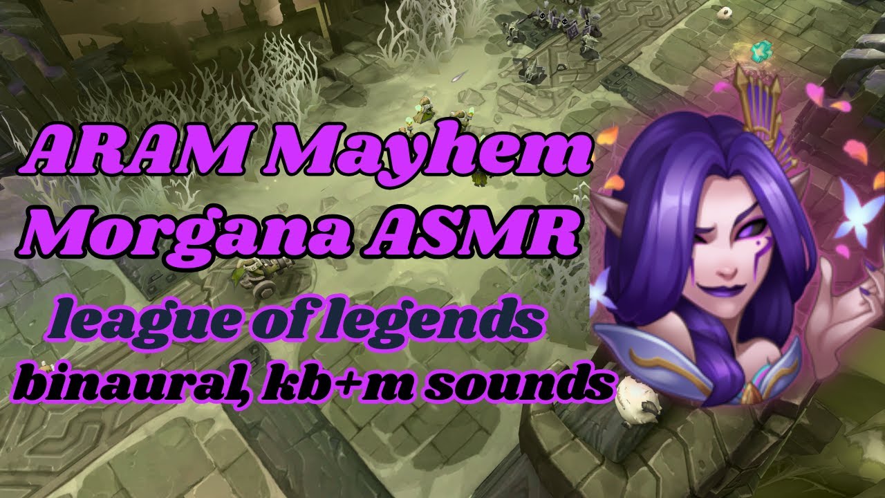 ARAM Mayhem Morgana ASMR 🪻 binaural audio, kb+m sounds | league of legends