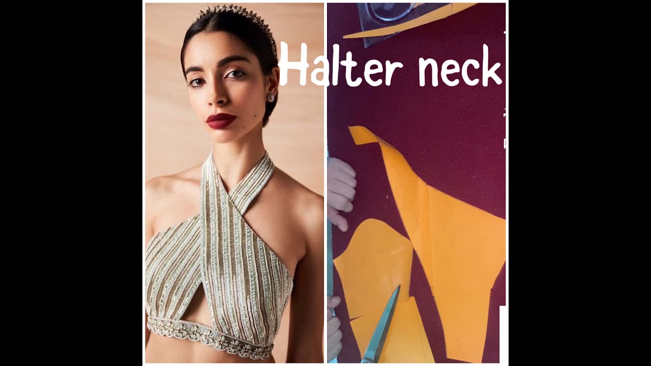 Halter Neck cross over body top