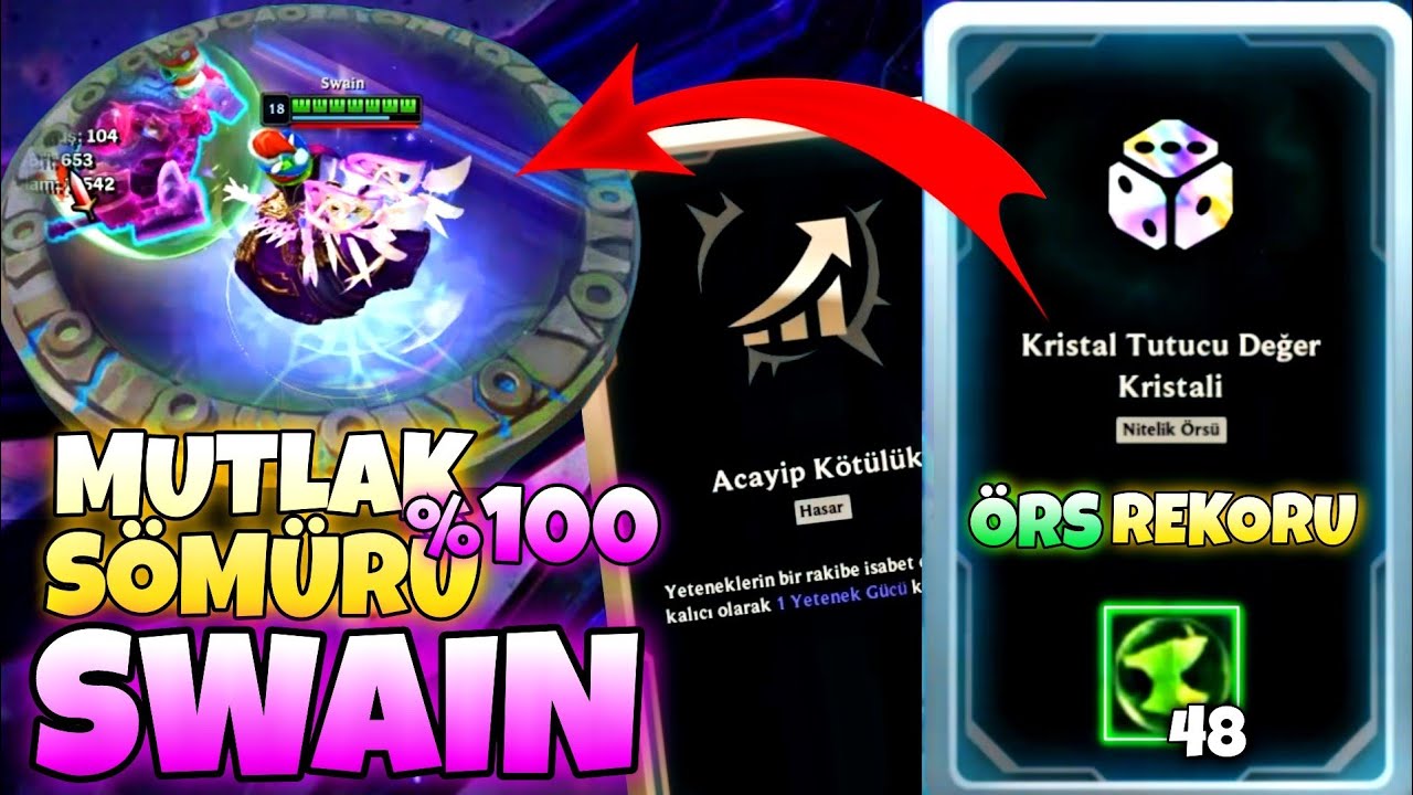 SWAİN İLE ÖRS ALMA REKORU KIRDIM (48 ÖRS) - LOL ARENA MODU