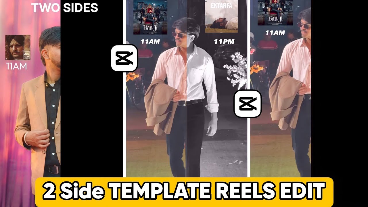 Trending 2 Side Reels Editing | 2 Side Capcut Template | Trending Instagram Reels Editing Tutorial