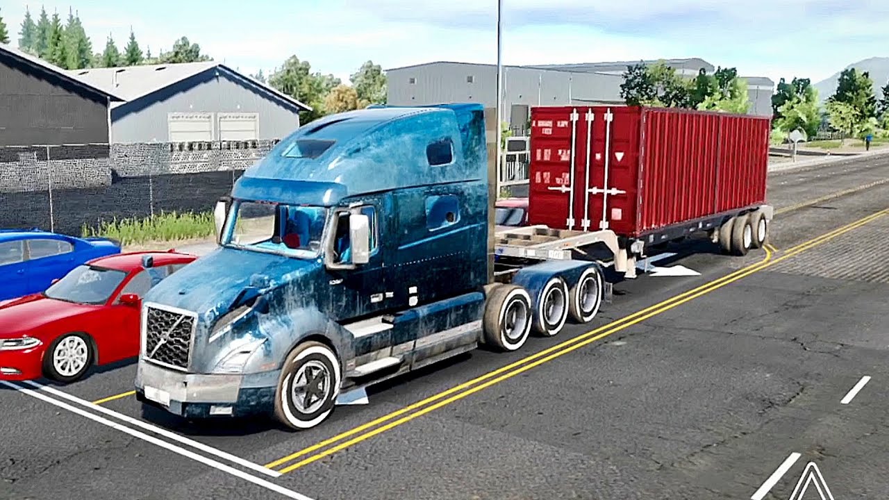 🚛 TRUCK SIMULATOR BIG RIGS🛣️ VOLVO VLN 8✅ MACHINE PARTS TRANSPORT🔴#bigrigs #bigtrucks #gaming #ets2 