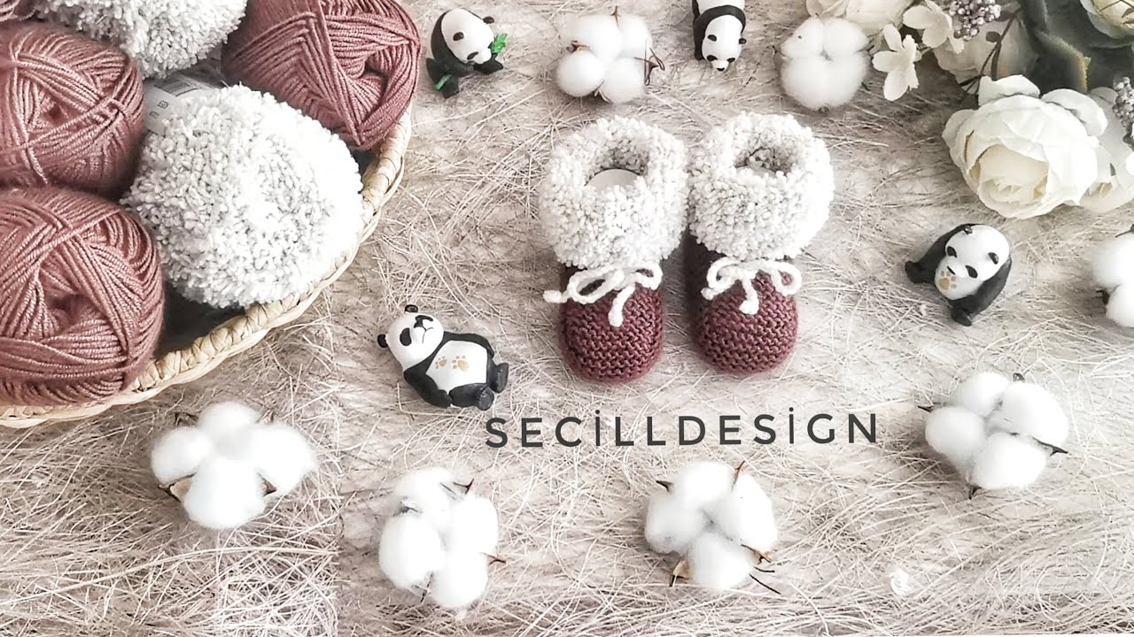 KOLAY KÜRKLÜ BOT PATİK YAPIMI #knitting #crochet #handmade #örgü #baby