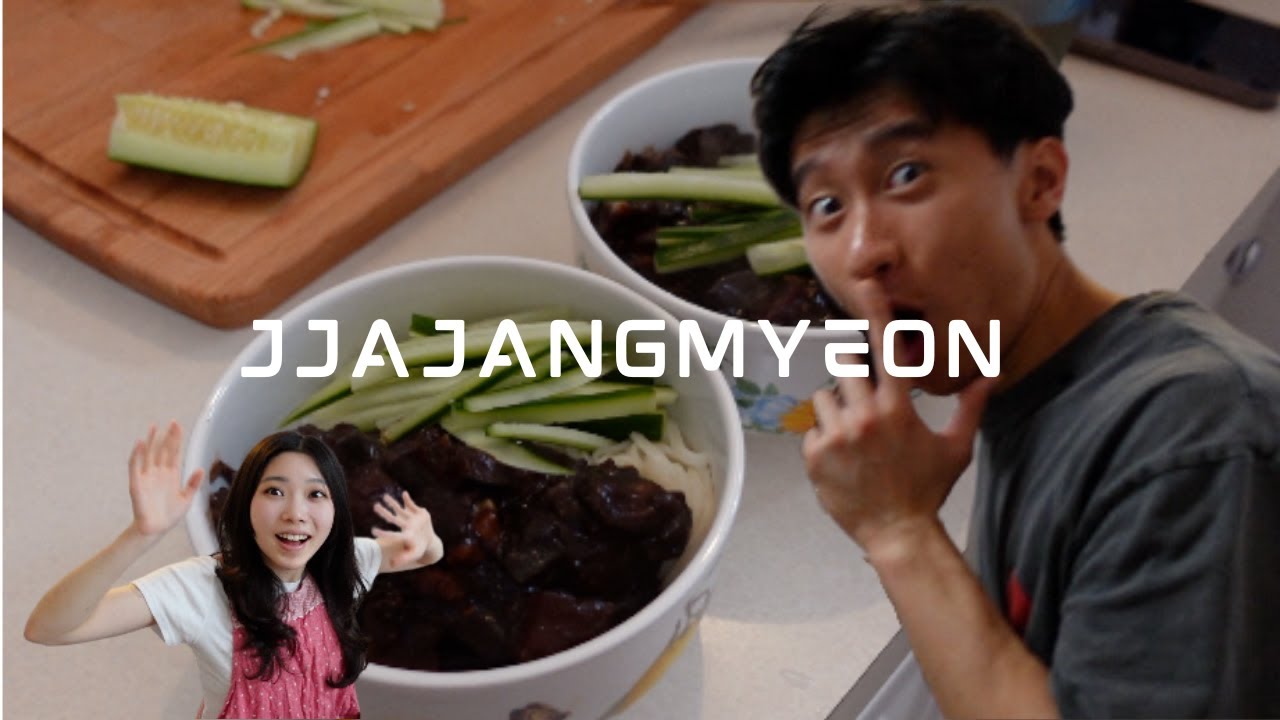 Jjajangmyeon | College Cooking | cooking w school friend | Vlog Cooking