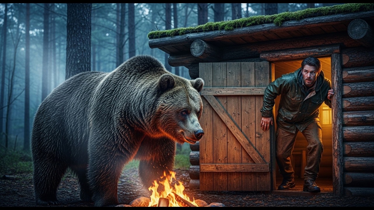 Building a SECRET House in the Woods during a DANGEROUS Storm (ASMR)