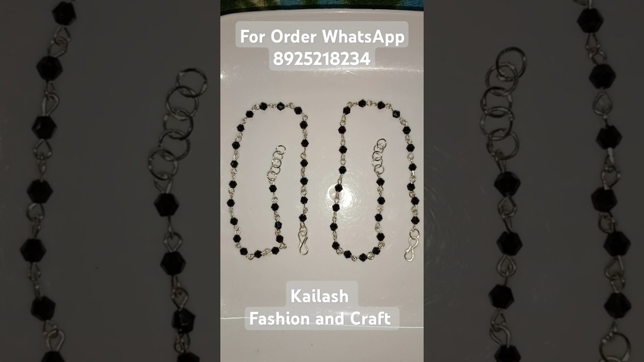 Anklets | Black color Anklets | Trending Anklets | Black crystal Beads Anklets | Anklets Collections