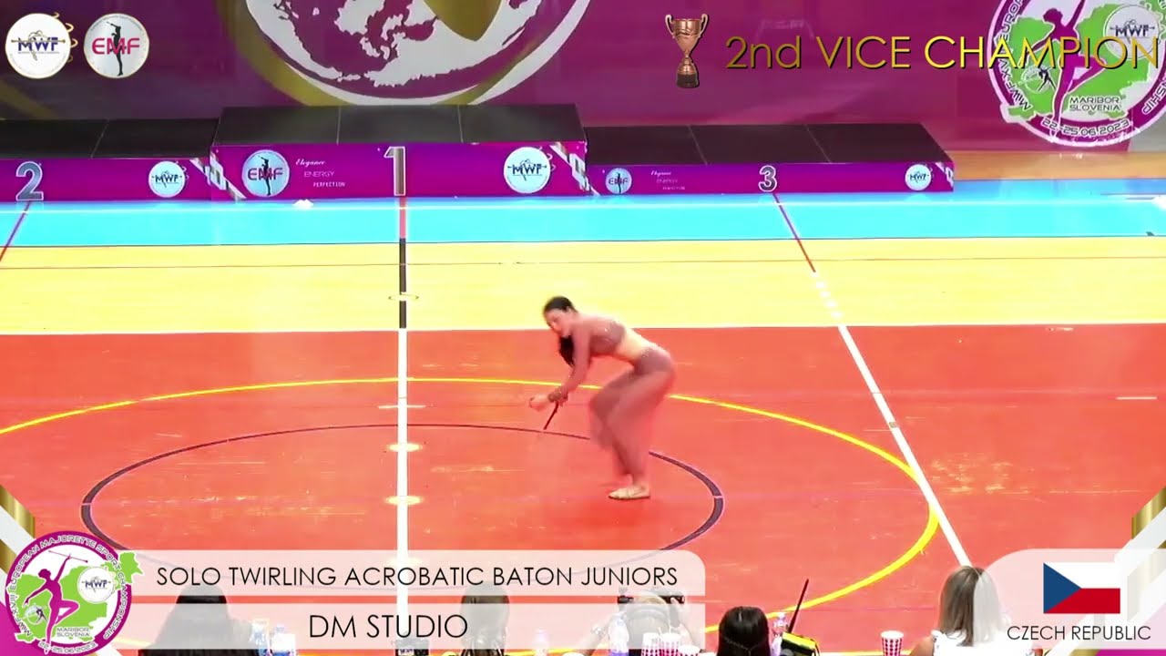 MWF/ 🏆 EUROPEAN 2nd VICE CHAMPION 2023. 🏆SOLO TWIRLING ACROBATIC JUNIORS / DM STUDIO - CZ