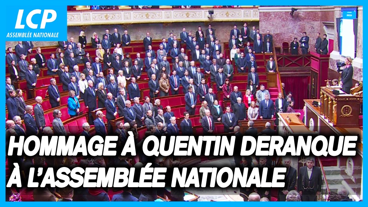Les d&eacute;put&eacute;s rendent hommage &agrave; Quentin Deranque &agrave; l'Assembl&eacute;e nationale - 17/02/2026