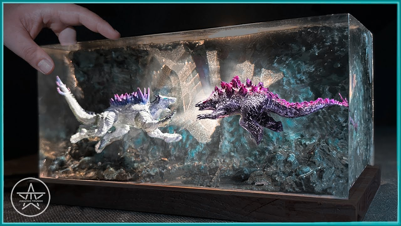 The #GODZILLA2024 vs SHIMO Diorama of Realistic/ Polymer Clay/ Resin Art