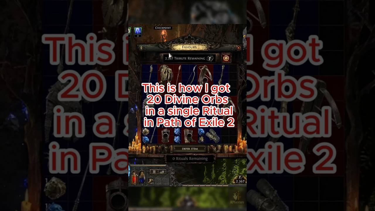 This is how I got 20 Divine Orbs in a single Ritual | Path of Exile 2 #pathofexile2 #poe2