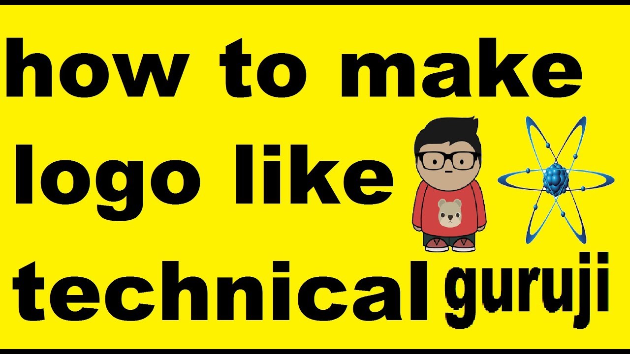 how to make logo like technical guruji