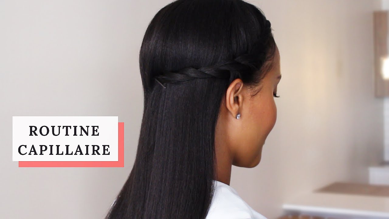 ♡Routine capillaire cheveux défrisés + soin du corps♡