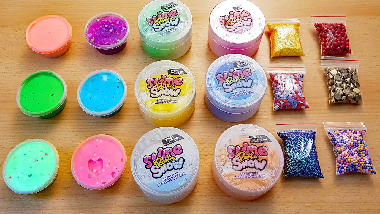 Mixing Store Bought Snow Slime With Stuff
