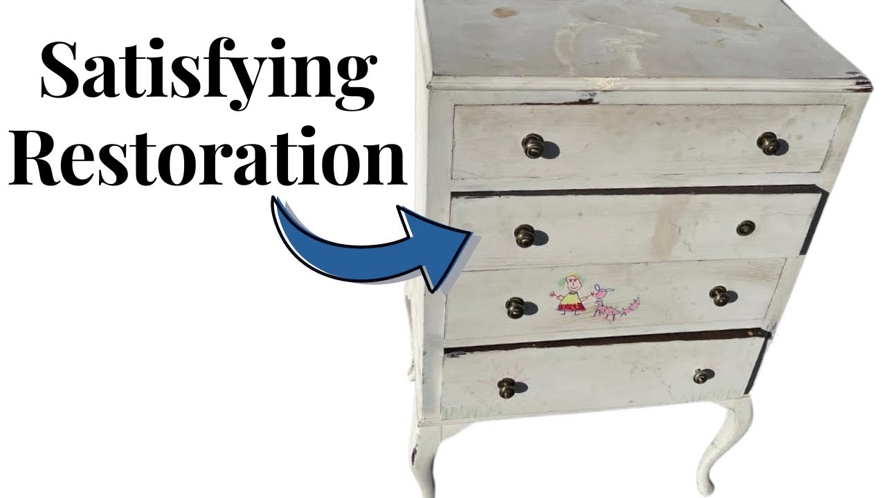 Beautiful RESTORATION of an ugly dresser