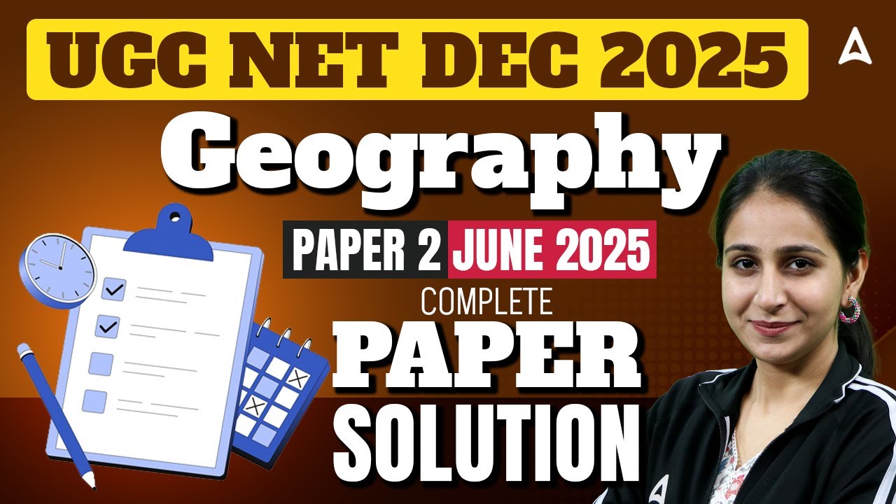 UGC NET Geography June 2025 Question Paper Solution By Preeti Ma'am