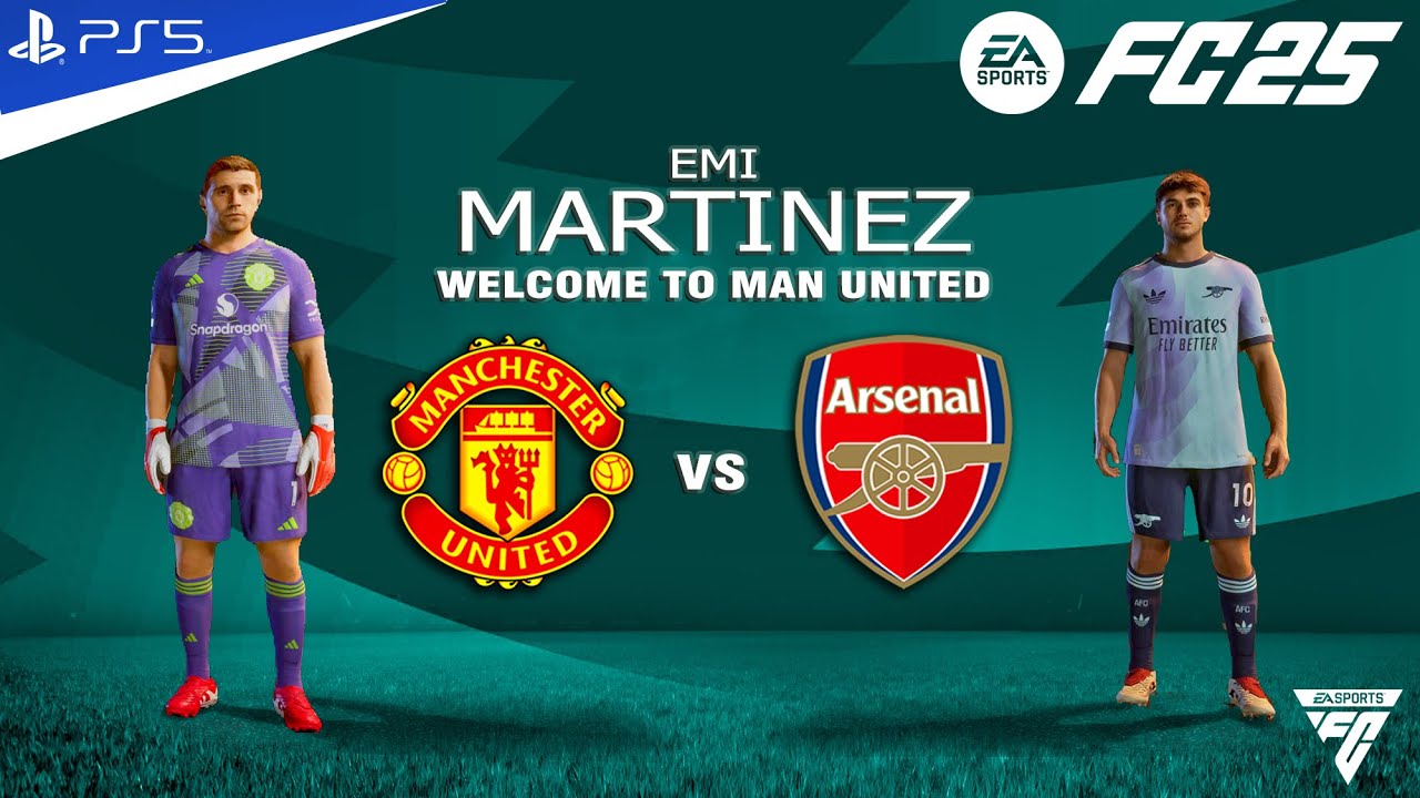 FC 25 - Manchester united vs Arsenal ft. Martinez, Gyokeres, Sesko, Cunha, Mbeumo, Zubimendi PS5 4K