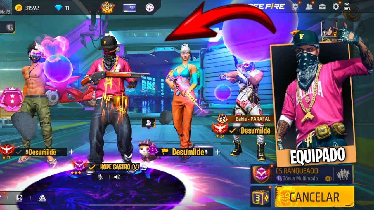 Fingi ser BOOT no Free Fire e usei a skin do SEGUNDO PASSE e olha a reação dos ALEATÓRIOS!! 😭