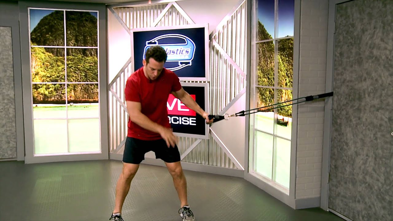 HOW TO DO Standing Abs Twist with Resistance Bands