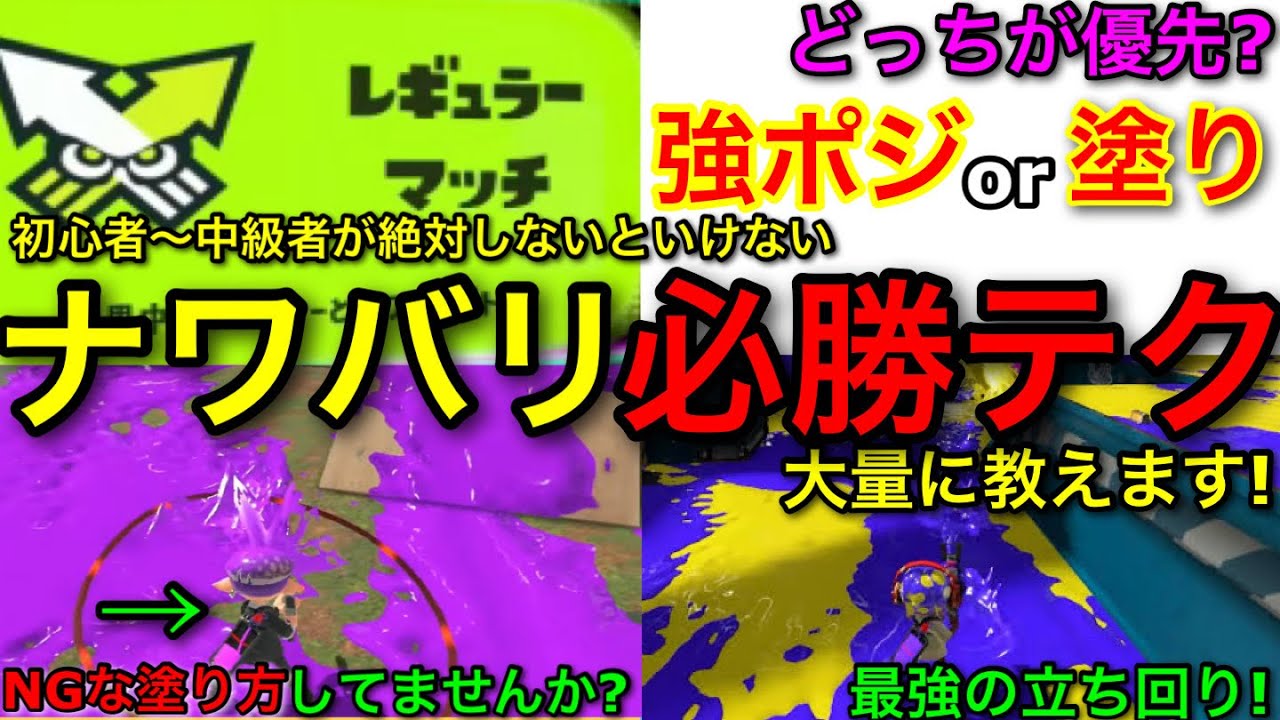 【スプラ3】永久保存版！「ガチで勝てるナワバリの戦い方」を大量に教えます！初心者～中級者必見！【スプラトゥーン3】【フェス/ミルク/ホワイト/ビター】【ナワバリ講座】【塗り武器/ZAP/シャプマ】