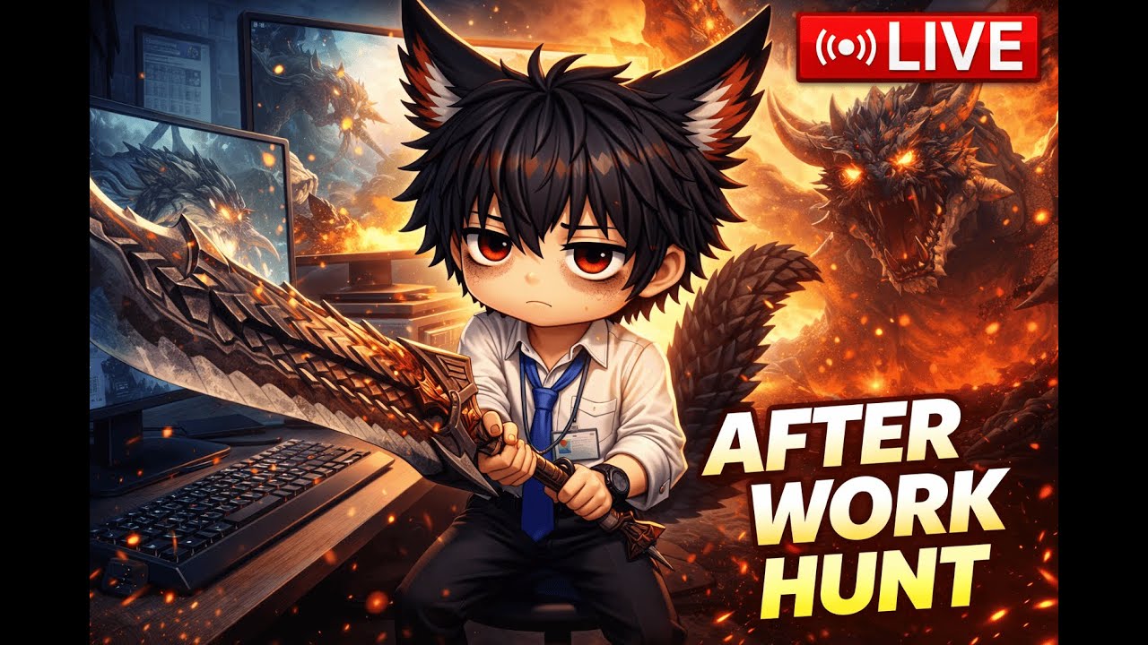 Monster Hunter World LIVE  |  Clocked Out. Time to Hunt.  