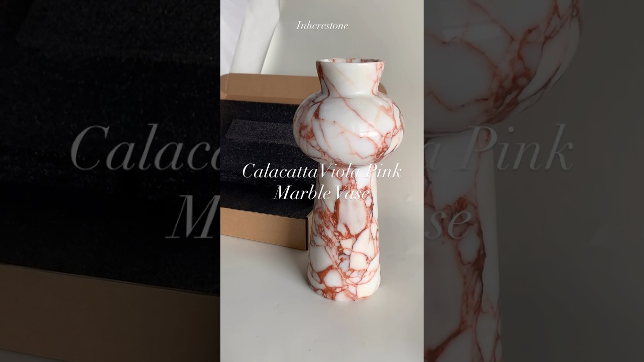 Sculpted in Stone | Calacatta Pink Marble Vase Showcase